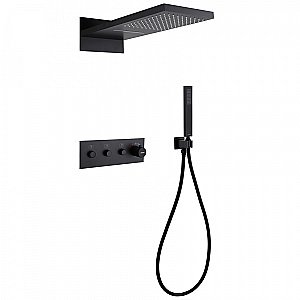 Душевая система Abber RUND AF8752B черная матовая купить в интернет-магазине сантехники Sanbest