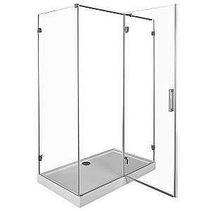 Душевой угол Aquanet Beta NWD1231 150x80 L левый, стекло прозрачное/профиль хром купить в интернет-магазине Sanbest