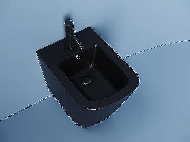 Биде подвесное Ceramica Nova Union CN4010MB черное матовое купить в интернет-магазине Sanbest