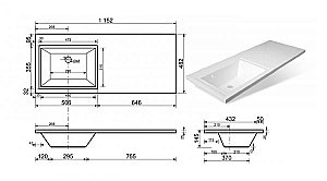Раковина Эстет DALLAS silk 115 ФР-00014929 белая матовая купить в интернет-магазине Sanbest