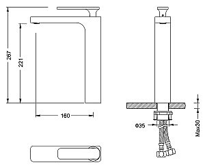 Смеситель для раковины Timo Torne 4311/17F купить в интернет-магазине сантехники Sanbest