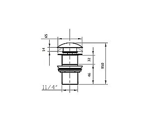 Донный клапан Bronze de Luxe 1002DGM купить в интернет-магазине сантехники Sanbest
