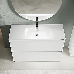 Тумба с раковиной Sancos Libra Floor 120 LB120F-1W белая для ванной в интернет-магазине Sanbest