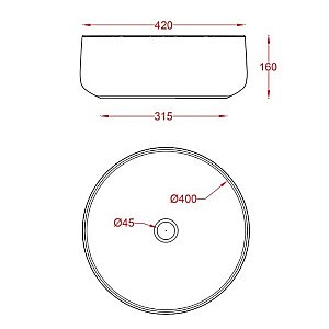 Раковина накладная Artceram Cognac 42 COL001 17 00 Nero Matt купить в интернет-магазине Sanbest