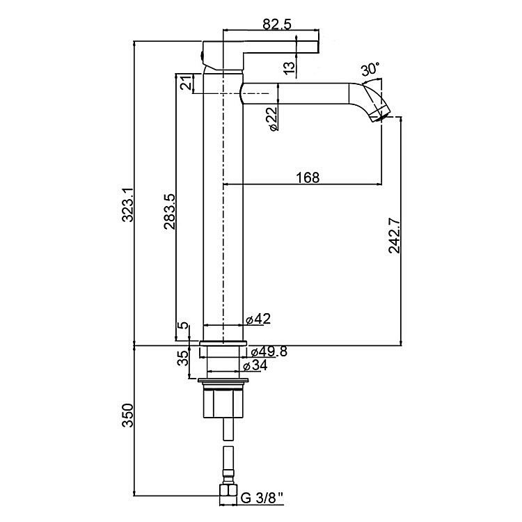 Смеситель для раковины PAINI Brera 74CR205OLL хром купить в интернет-магазине сантехники Sanbest