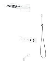 Душевая система Boheme Fusion 131-2-MW белая купить в интернет-магазине сантехники Sanbest