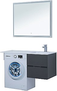 Тумба с раковиной Aquanet Алвита 243662 48 серый антрацит для ванной в интернет-магазине Sanbest