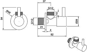 Вентиль Allen Brau Priority 5.31026-BN купить в интернет-магазине сантехники Sanbest