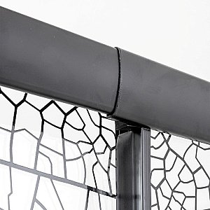 Душевая дверь DTO FB2 190-210 98865 с рисунком/профиль черный купить в интернет-магазине Sanbest