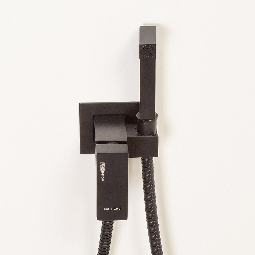 Гигиенический душ WasserKRAFT Abens 2000 A71638 черный Soft-touch купить в интернет-магазине сантехники Sanbest