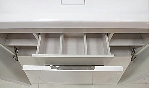 Тумба с раковиной Акватон Шерилл 105  белая глянцевая для ванной в интернет-магазине Sanbest