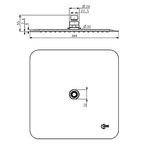 Верхний душ Ideal Standard IdealRain Luxe B0388MY купить в интернет-магазине сантехники Sanbest