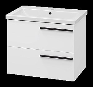 Тумба с раковиной Misty Ненси - 70 П-Нен-09070-012Я белая для ванной в интернет-магазине Sanbest