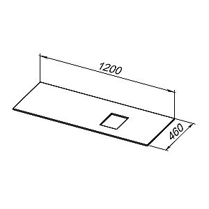 Столешница Allen Brau INFINITY 120 R 1.21014.AL отверстие справа, альба для ванной в интернет-магазине сантехники Sanbest