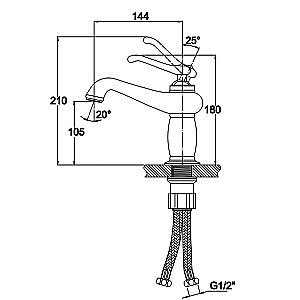 Смеситель для раковины Kaiser Logo 47711-1 купить в интернет-магазине сантехники Sanbest