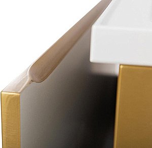 Тумба с раковиной Cezares Giubileo-N 100 GIUBILEO-N-100-1C-SO-BORO-P брашированное золото для ванной в интернет-магазине Sanbest