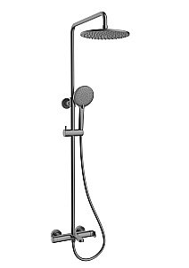 Душевая система Vincea Rondo VSFS-1R1GM вороненая сталь купить в интернет-магазине сантехники Sanbest