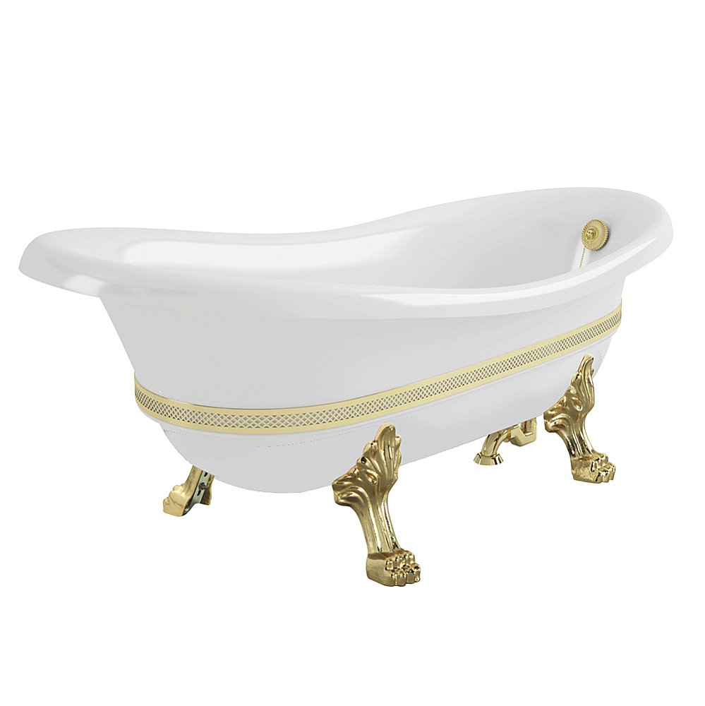 Ванна Migliore Bella DECOR на лапах LEONE STANDART 26982 170х80 белая,золото купить в интернет-магазине Sanbest