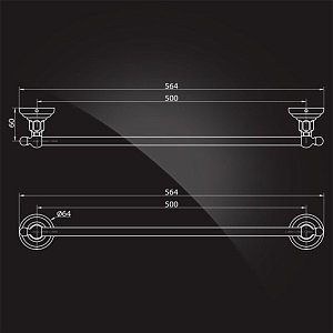 Полотенцедержатель Elghansa PRAKTIC Chrome Accessories PRK-215 купить в интернет-магазине сантехники Sanbest