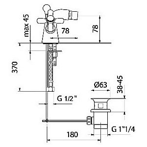 Смеситель для биде Webert Armony AM710102017 купить в интернет-магазине сантехники Sanbest