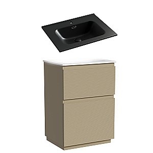 Тумба с раковиной Sancos FOLK Floor FL60FCP/CN7001MB 60 Капучино для ванной в интернет-магазине Sanbest