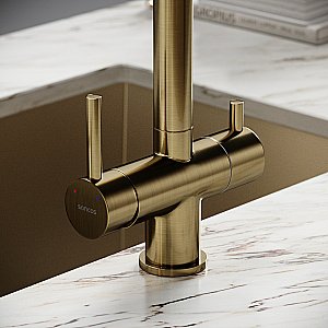 Смеситель для кухни Sancos Spin SC4015BG брашированное золото купить в интернет-магазине сантехники Sanbest