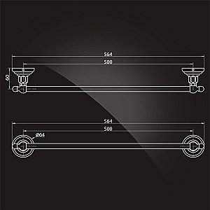 Полотенцедержатель Elghansa PRAKTIC Chrome Accessories PRK-215 купить в интернет-магазине сантехники Sanbest