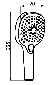 Душевая лейка Azario NEVO AZ-157830124 черная матовая купить в интернет-магазине сантехники Sanbest