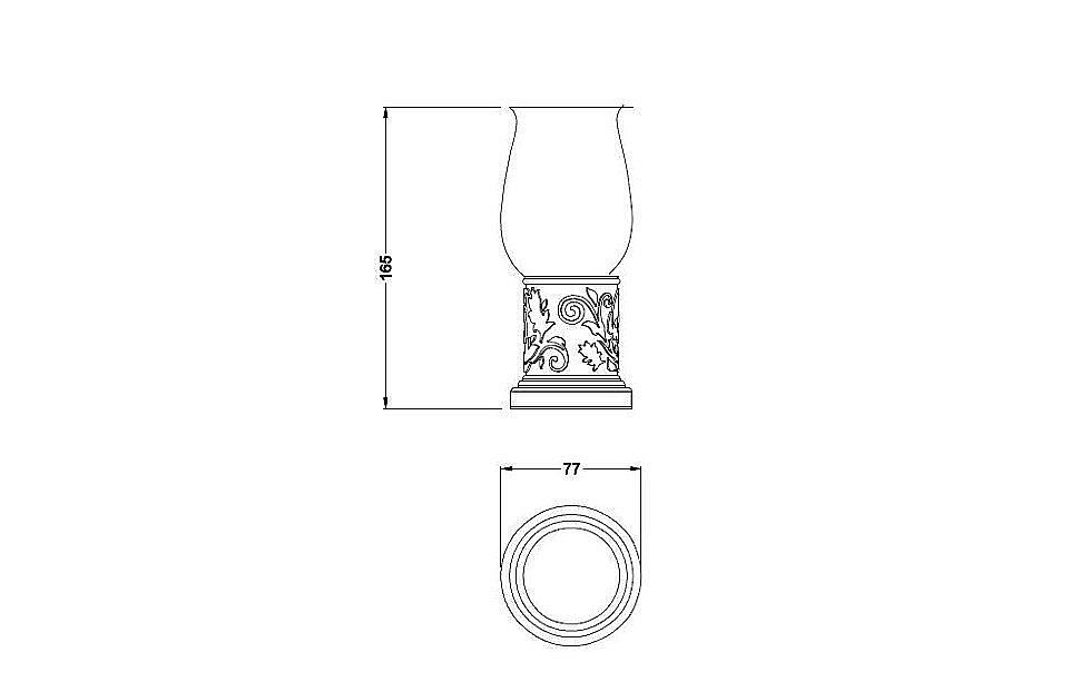 Стакан Schein CARVING 7065013 хром купить в интернет-магазине сантехники Sanbest