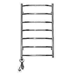 Полотенцесушитель электрический Domoterm Лаура П7 500x700 EL хром левый купить в интернет-магазине сантехники Sanbest