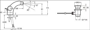 Cмеситель для биде Jacob Delafon ELEVATION E18873-CP купить в интернет-магазине сантехники Sanbest