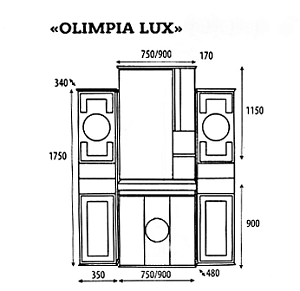 Зеркало со шкафом Misty Olimpia Lux 90 в ванную от интернет-магазине сантехники Sanbest