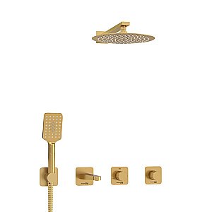 Душевая система WasserKRAFT Schunter 8200 SET2848 золото матовое купить в интернет-магазине сантехники Sanbest