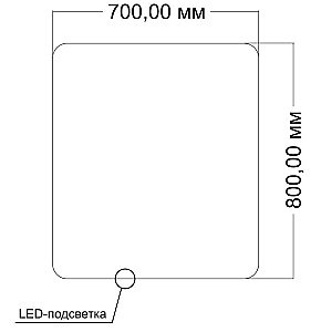 Зеркало LED Vincea VLM-3BE700-2 70х80 в ванную от интернет-магазине сантехники Sanbest