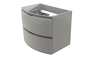 Тумба с раковиной Cezares VAGUE 70 54854+50158 Grigio lucido для ванной в интернет-магазине Sanbest