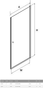 Душевая дверь NEW TRENDY SUPERIA 80 D-0330A стекло прозрачное/профиль хром купить в интернет-магазине Sanbest