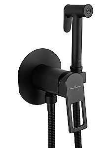 Смеситель с гигиеническим душем встраиваемый WONZON & WOGHAND FRAME, Черный матовый (WW-88829010-MB) купить в интернет-магазине сантехники Sanbest