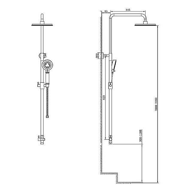 Душевая система Caprigo Parts 99-560-CRM купить в интернет-магазине сантехники Sanbest