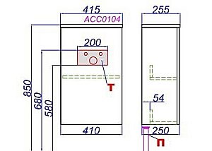 Тумба с раковиной Aqwella Accent 42 дуб золотой для ванной в интернет-магазине Sanbest