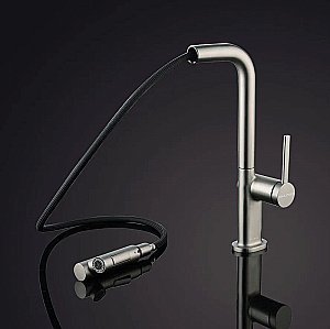 Смеситель для кухни Paulmark Neo Ne214419-BS  брашированная сталь купить в интернет-магазине сантехники Sanbest