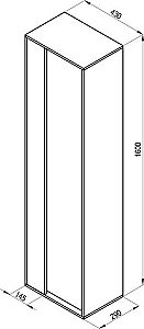 Шкаф подвесной Ravak STEP X000001419 43 белый/дуб для ванной в интернет-магазине сантехники Sanbest