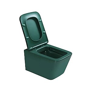 Унитаз подвесной SantiLine SL-5007G зеленый матовый, безободковый, с крышкой микролифт купить в интернет-магазине Sanbest
