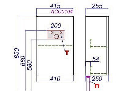 Тумба с раковиной Aqwella Accent 42 дуб золотой для ванной в интернет-магазине Sanbest