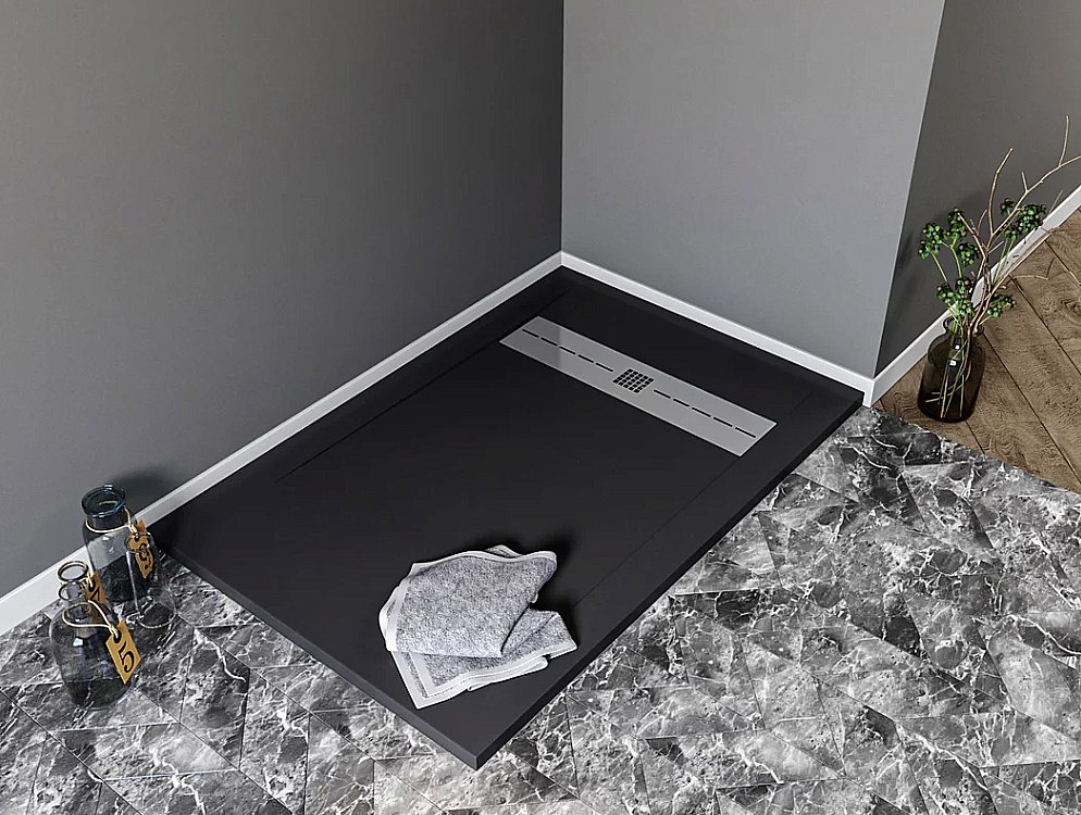 Душевой поддон Aquanet Delight 160х90 черный купить в интернет-магазине Sanbest