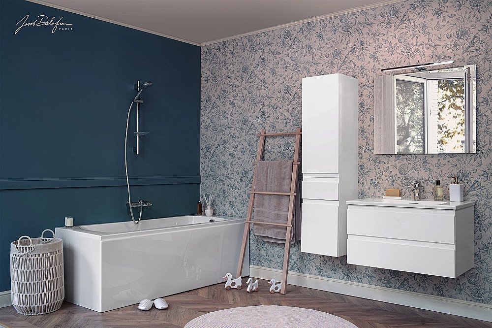 Пенал Jacob Delafon Madeleine 35 блестящий белый для ванной в интернет-магазине сантехники Sanbest