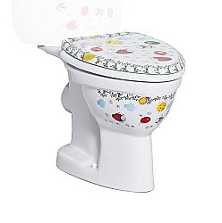 Чаша унитаза с декором CREAVIT COCUK CK310-00CB00E-FF00 с биде и сиденьем купить в интернет-магазине сантехники Sanbest