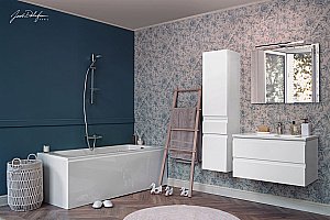 Пенал Jacob Delafon Madeleine 35 блестящий белый для ванной в интернет-магазине сантехники Sanbest