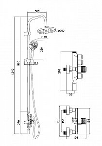 Душевая система Orange PUSH M01-911cr хром купить в интернет-магазине сантехники Sanbest