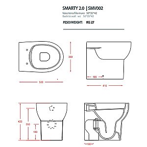 Унитаз напольный безободковый Artceram Smarty SMV002 белый купить в интернет-магазине Sanbest