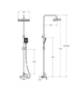 Душевая система BelBagno DUE-DOCM-CRM хром купить в интернет-магазине сантехники Sanbest